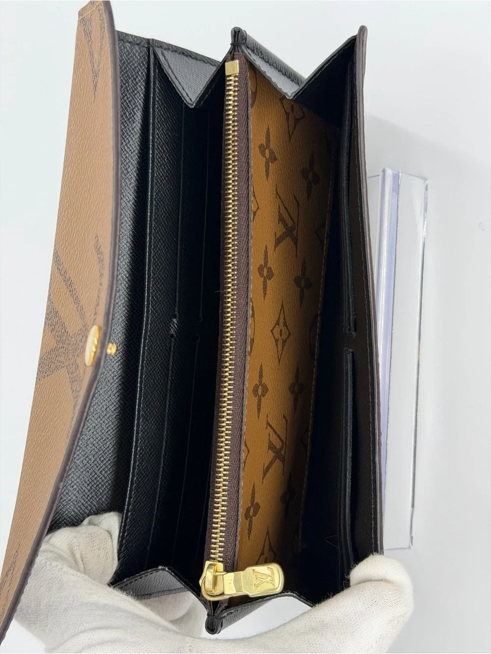 Louis Vuitton Sarah Reverse Giant Monogram Flap Wallet Excellent Condition W/COA - Picture 8 of 16